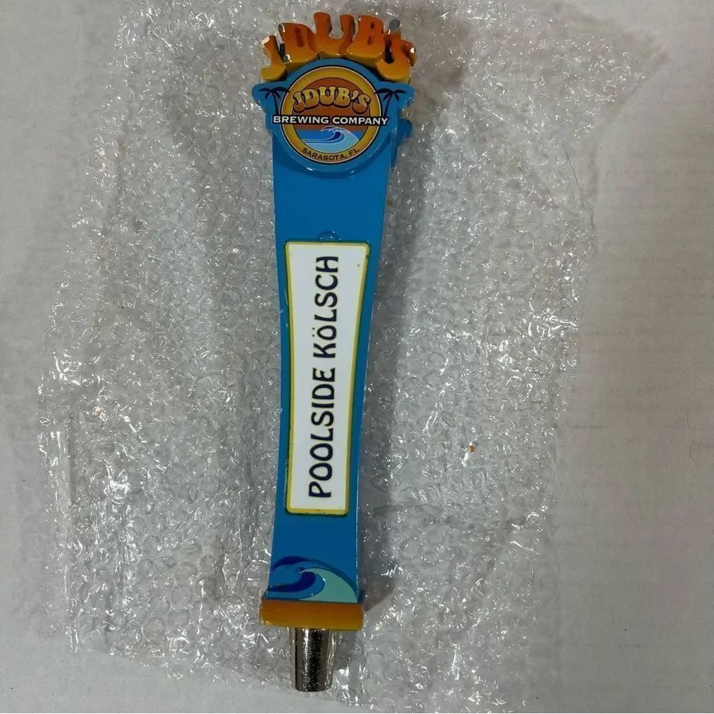 JDub's Brewing Company Poolside Kolsch beer tap handle
